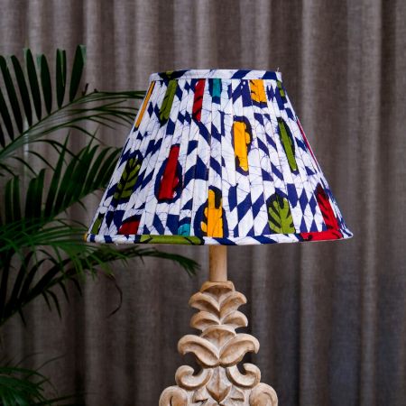 Multicolour Batik Pleated Empire Lampshade Large